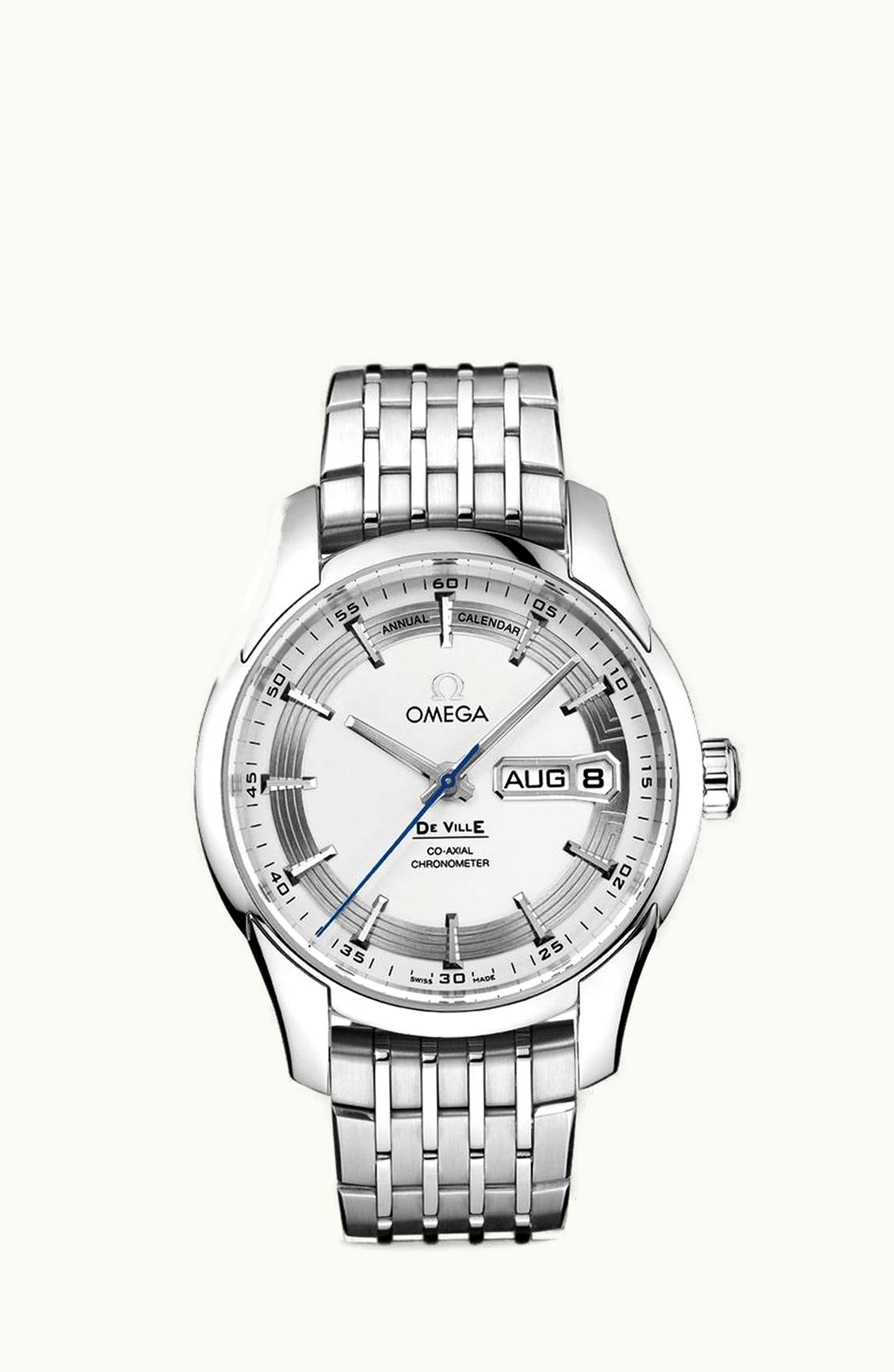 Omega De Ville Hour Vision Co-Axial Annual Calendar Stainless Steel / Silver / Bracelet