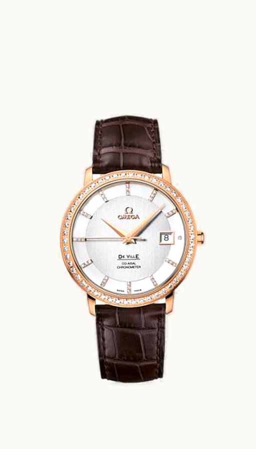 Omega De Ville Prestige Co-Axial 36.5 Red Gold / Diamond