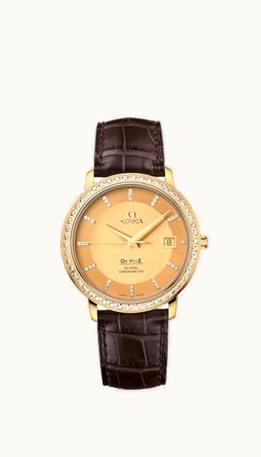 Omega De Ville Prestige Co-Axial 36.5 Yellow Gold / Diamond