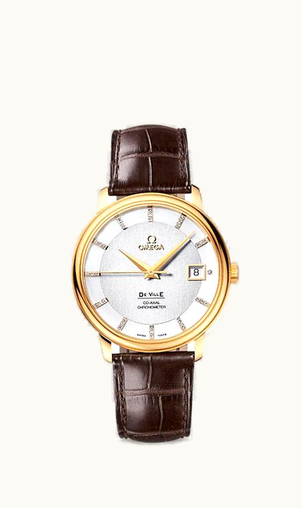 Omega De Ville Prestige Co-Axial 36.5 Yellow Gold / Silver