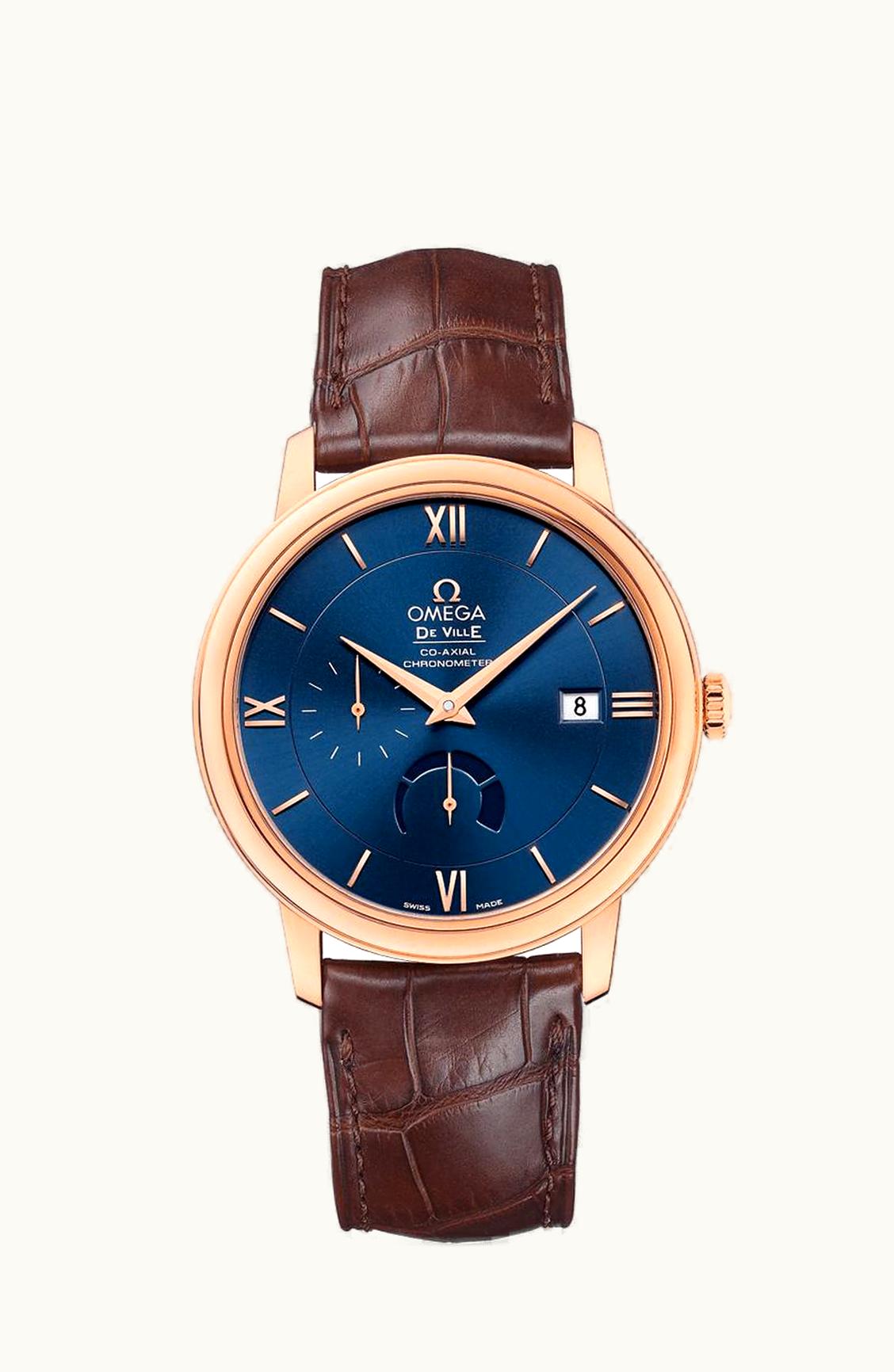 Omega De Ville Prestige Co-Axial 39.5 Power Reserve Red Gold / Blue