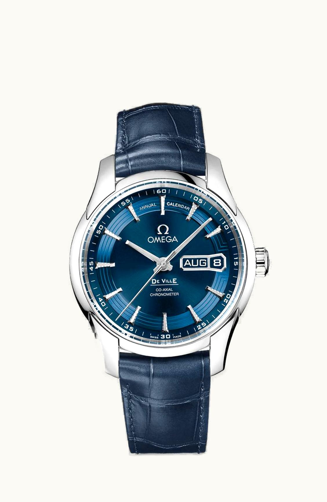 Omega De Ville Hour Vision Co-Axial Annual Calendar Stainless Steel / Blue / Orbis