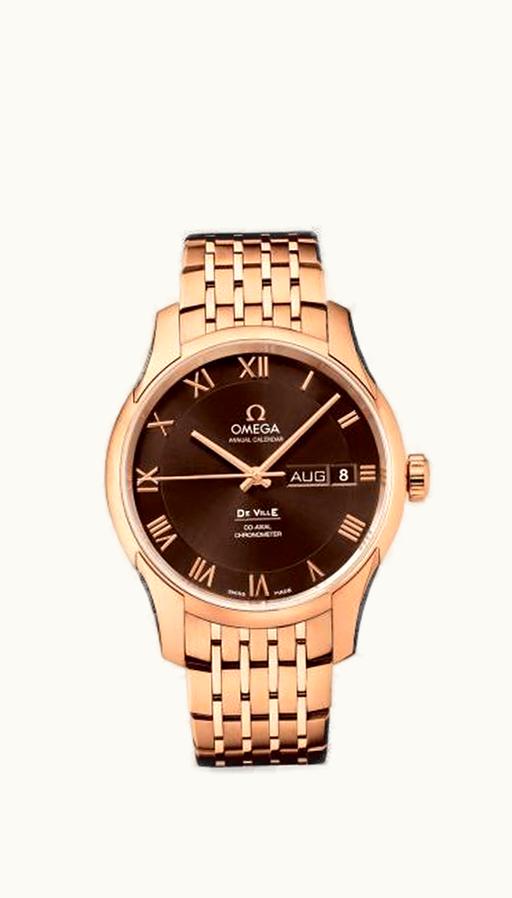Omega De Ville Co-Axial Annual Calendar Red Gold / Brown / Bracelet