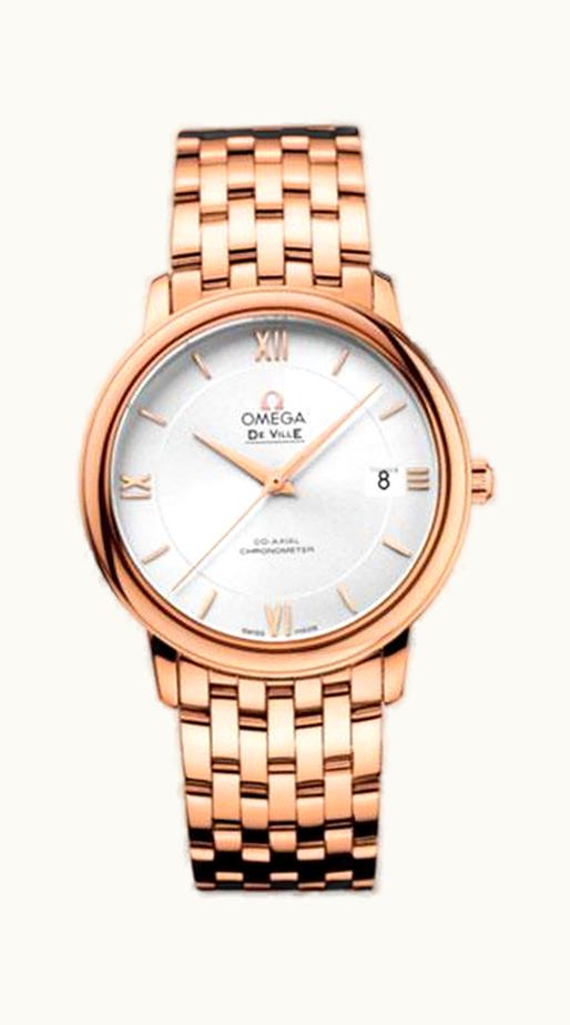 Omega De Ville Prestige Co-Axial 36.8 Red Gold / Silver / Bracelet