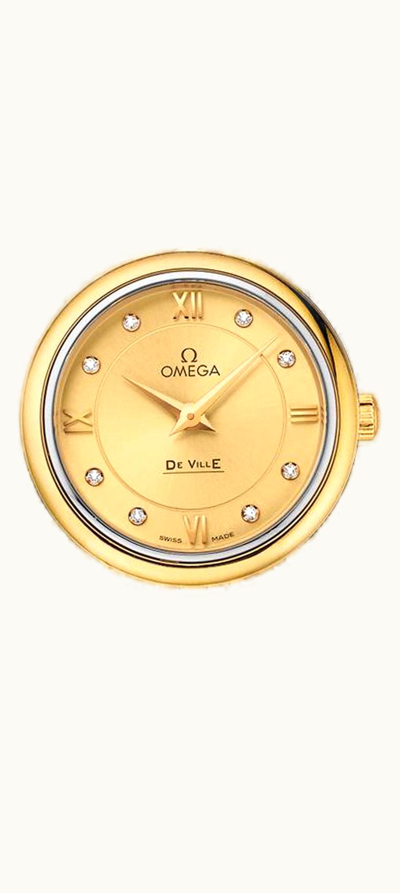 Omega De Ville Prestige Quartz 27.4 Stainless Steel / Yellow Gold / Champagne / Bracelet