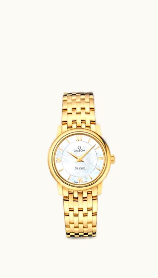 Omega De Ville Prestige Quartz 27.4 Yellow Gold / MOP / Bracelet