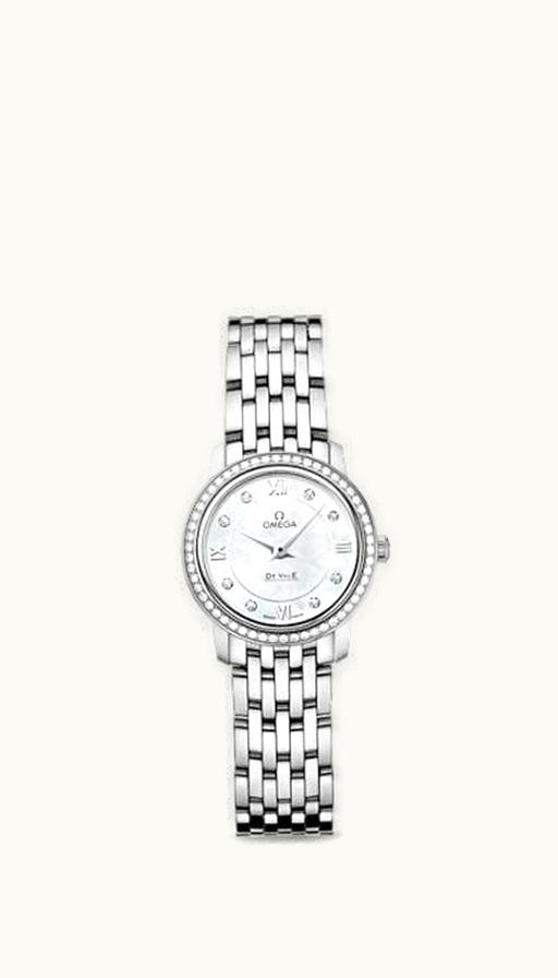 Omega De Ville Prestige Quartz 24.4 Stainless Steel / Diamond / Bracelet