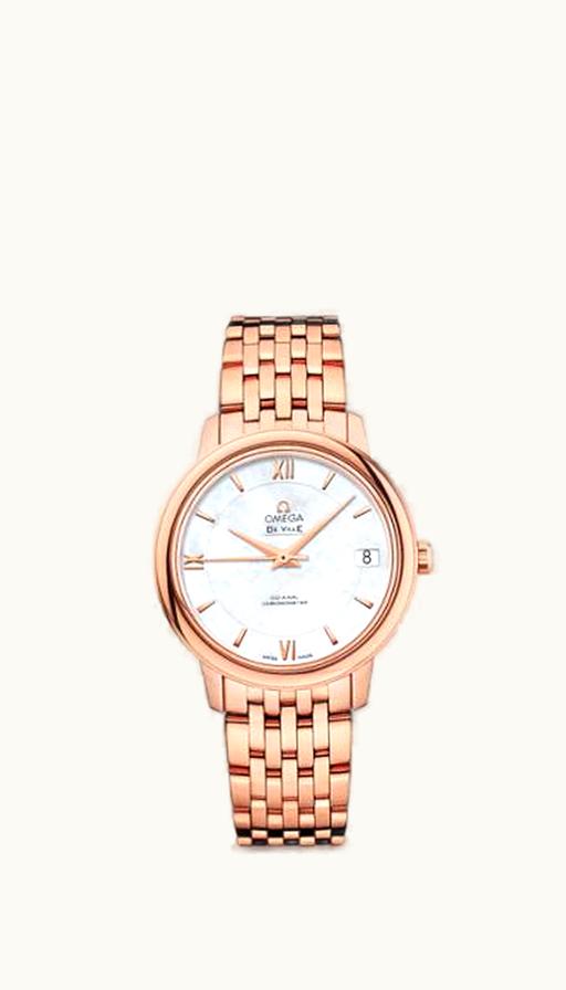 Omega De Ville Prestige Co-Axial 32.7 Red Gold / MOP / Bracelet