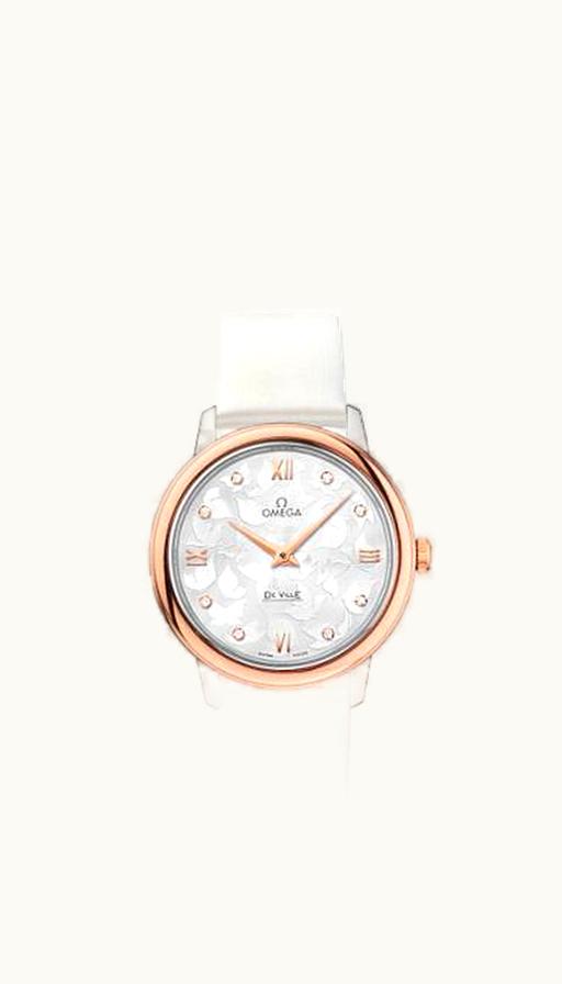 Omega De Ville Prestige Quartz 32.7 Butterfly Stainless Steel / Red Gold / MOP