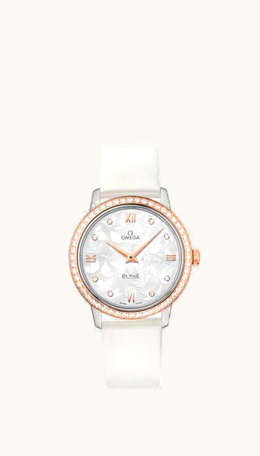 Omega De Ville Prestige Quartz 32.7 Butterfly Stainless Steel / Red Gold