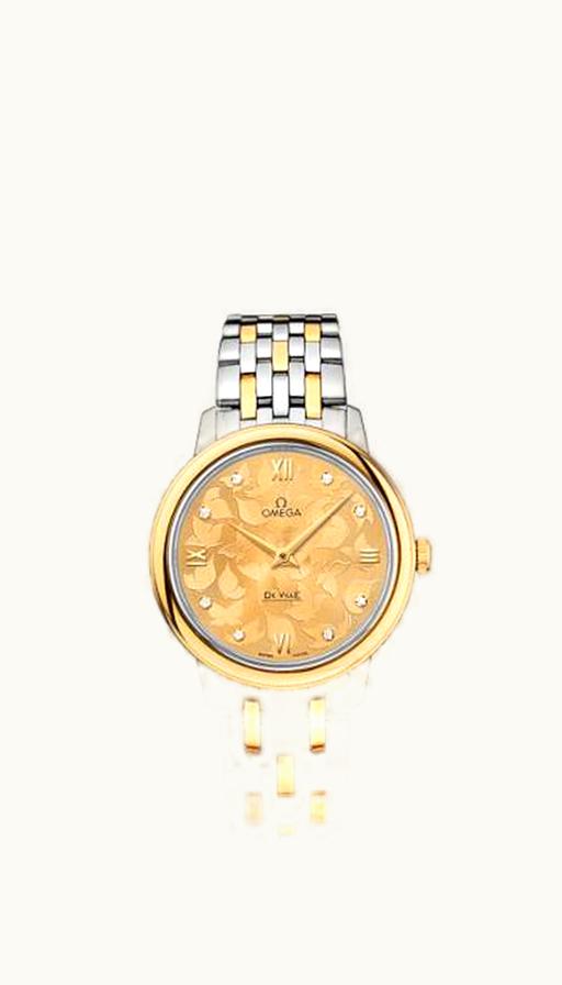 Omega De Ville Prestige Quartz 32.7 Butterfly Yellow Gold / Stainless Steel