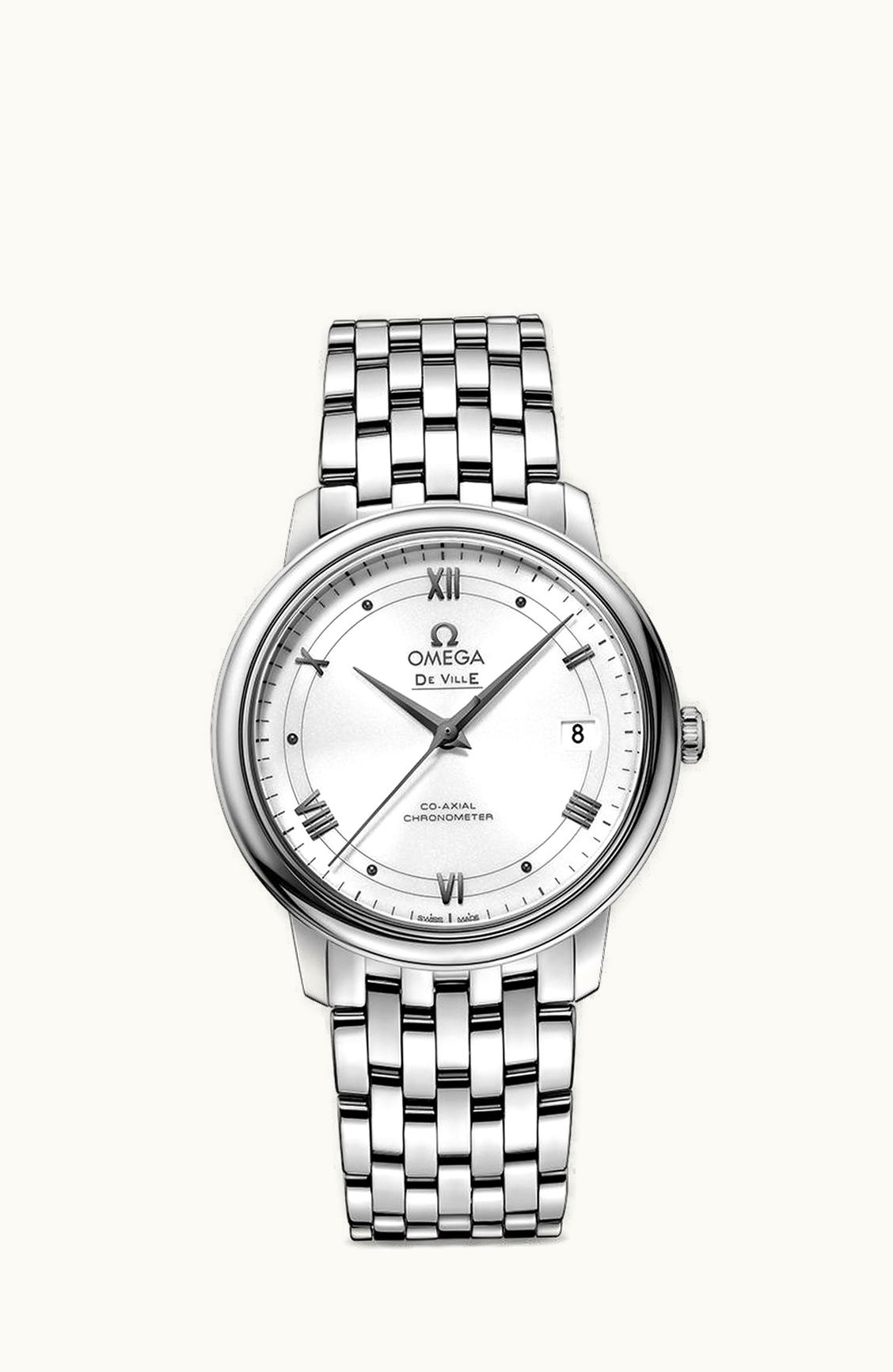 Omega De Ville Prestige Co-Axial 36.8 Stainless Steel / Vintage Silver / Bracelet