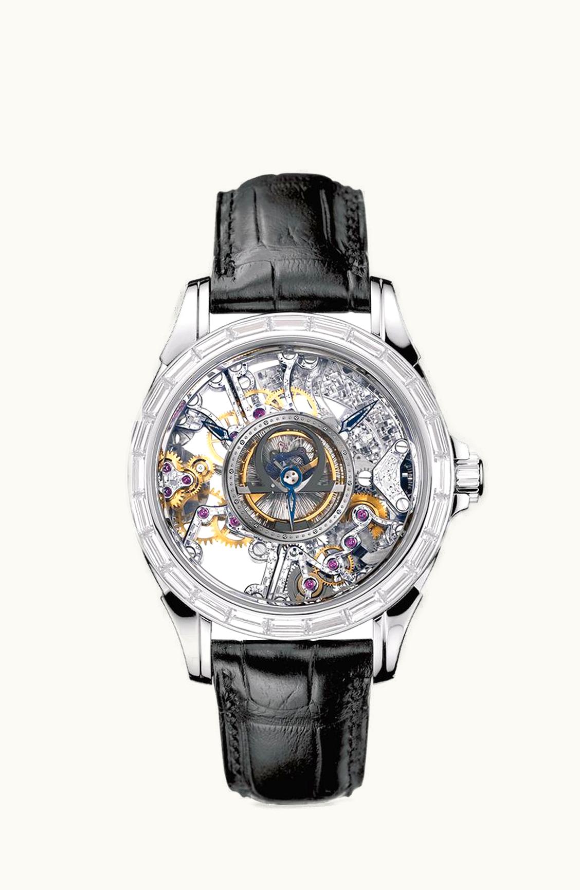 Omega De Ville Tourbillon Platinum / Baguette / Skeleton