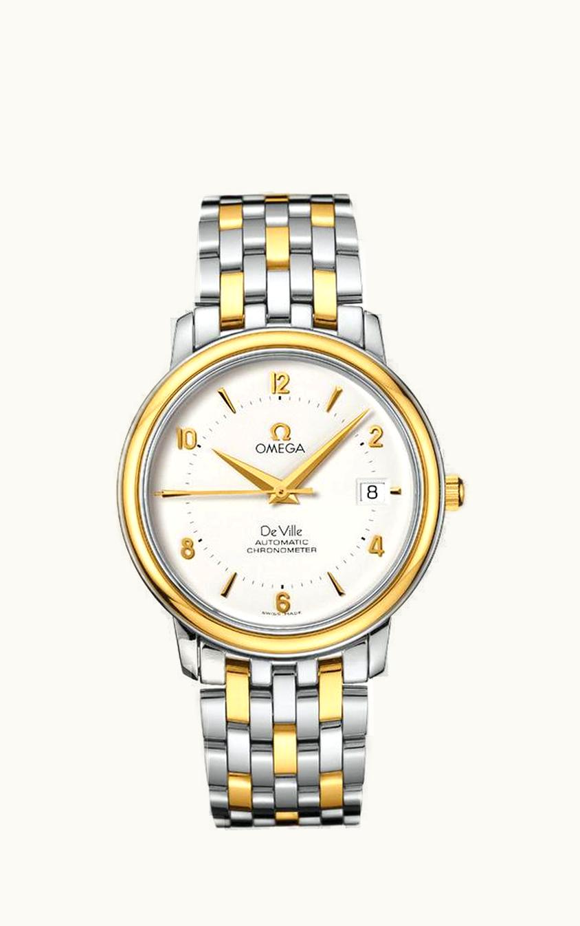 Omega De Ville Prestige Automatic 36.5 Stainless Steel / Yellow Gold / Silver / Bracelet