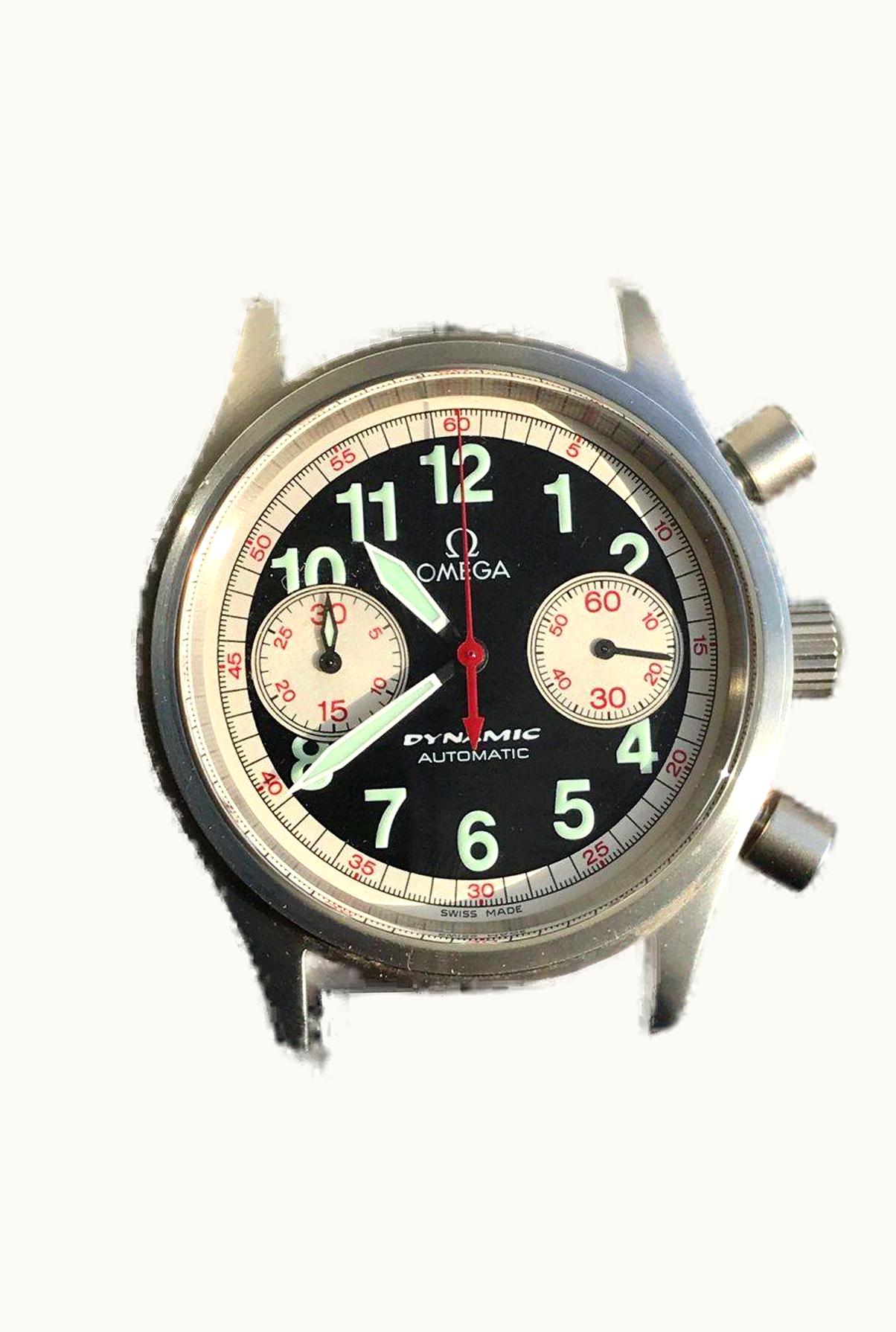 Omega Dynamic III Chronograph Stainless Steel / Black / Red Coramide