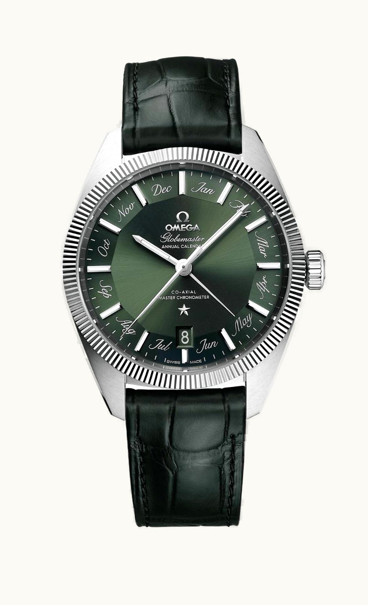 Omega Globemaster Annual Calendar Stainless Steel / Green