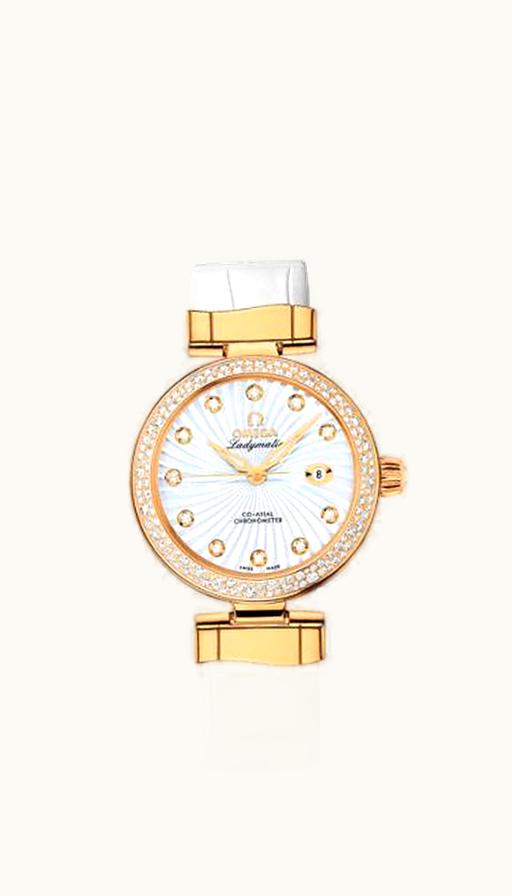 Omega LadyMatic Co-Axial 34 Yellow Gold / Diamond / MOP