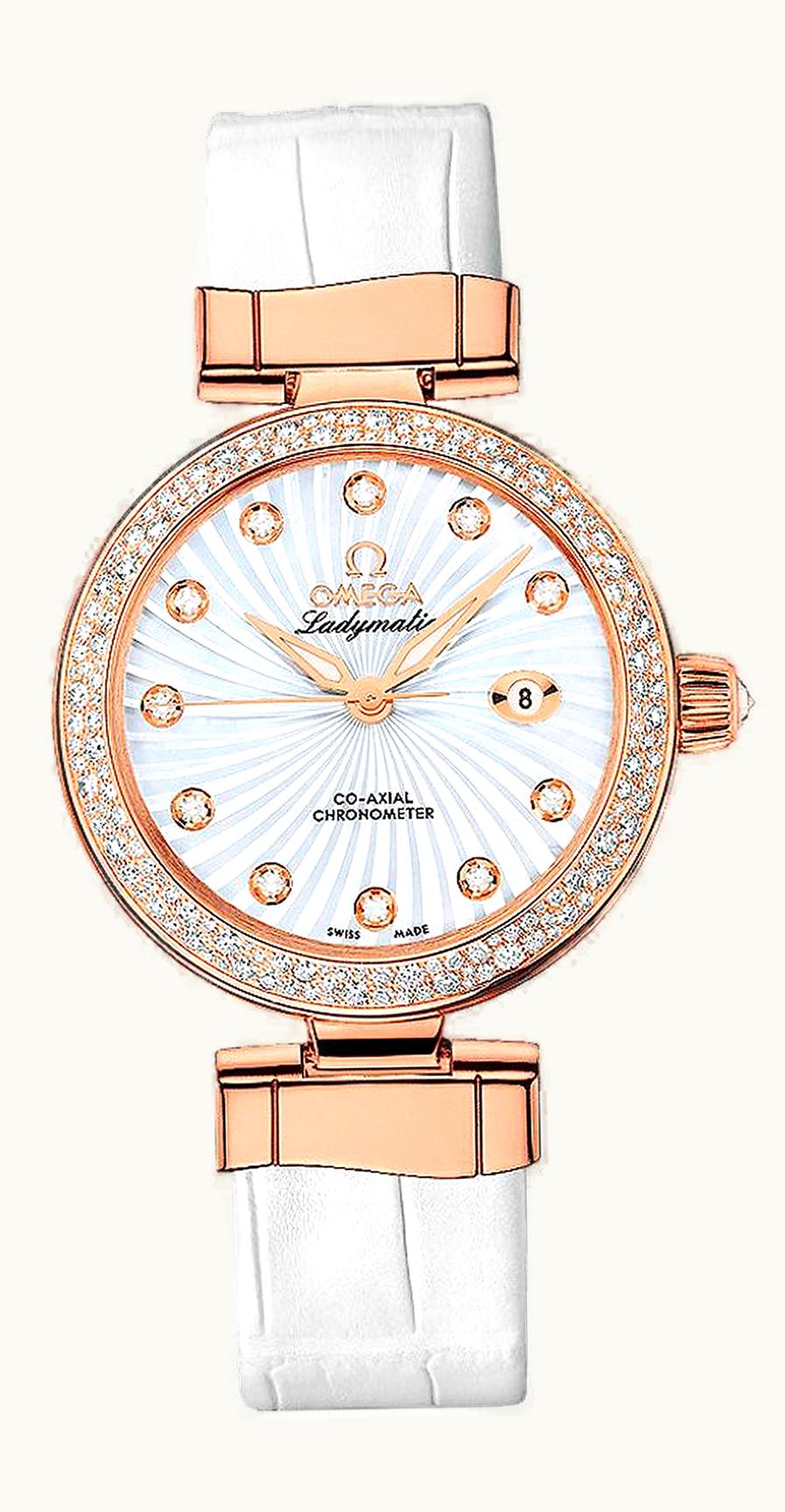 Omega LadyMatic Co-Axial 34 Red Gold / Diamond / MOP