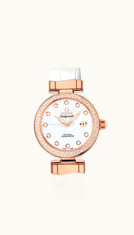 Omega LadyMatic Co-Axial 34 Red Gold / Diamond / MOP