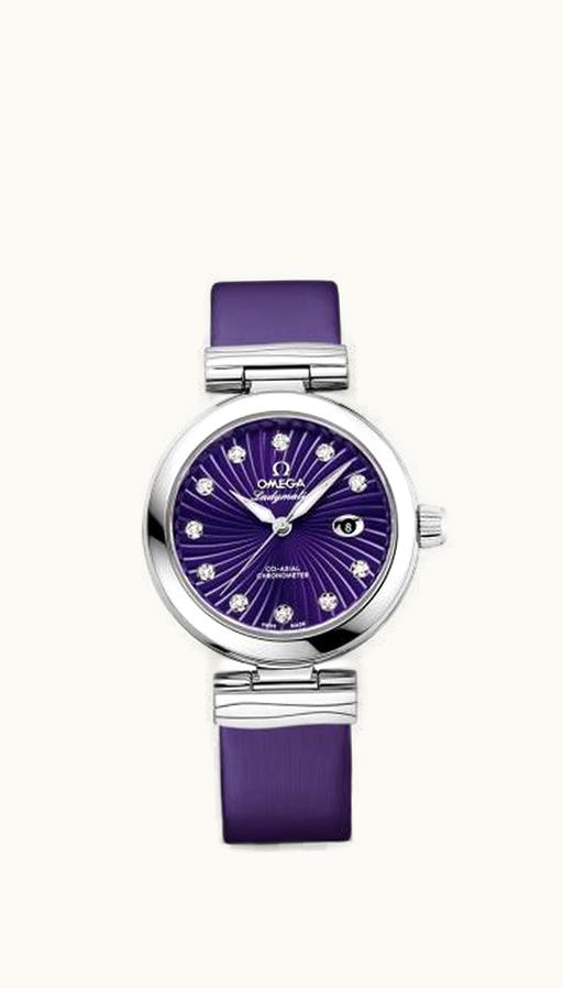 Omega LadyMatic Co-Axial 34 Stainless Steel / Purple