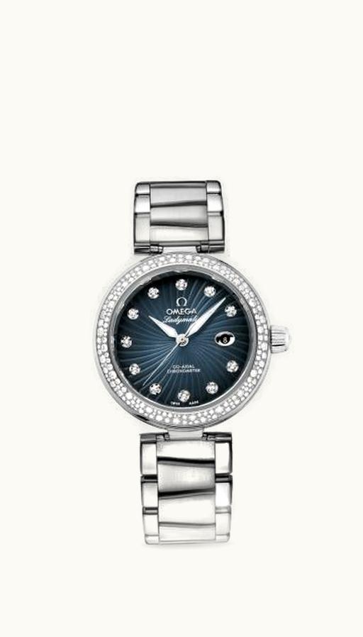 Omega LadyMatic Co-Axial 34 Stainless Steel / Diamond / Grey / Bracelet