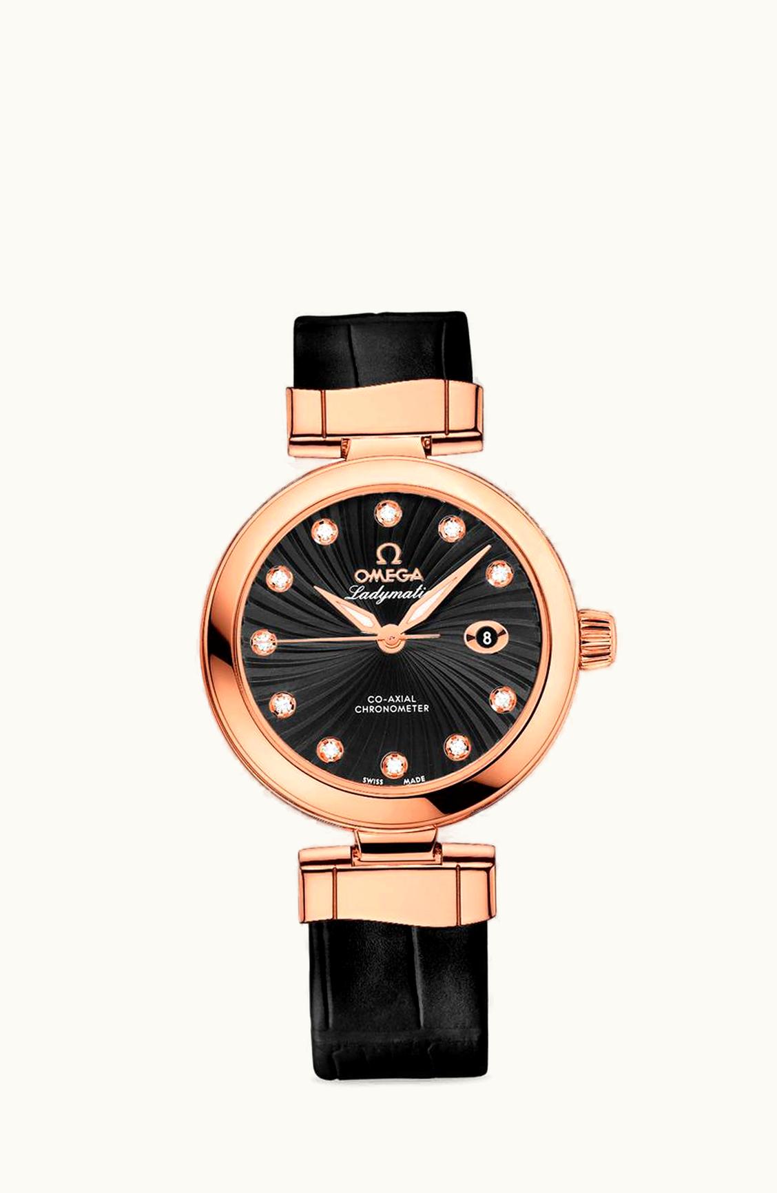 Omega LadyMatic Co-Axial 34 Red Gold / Black