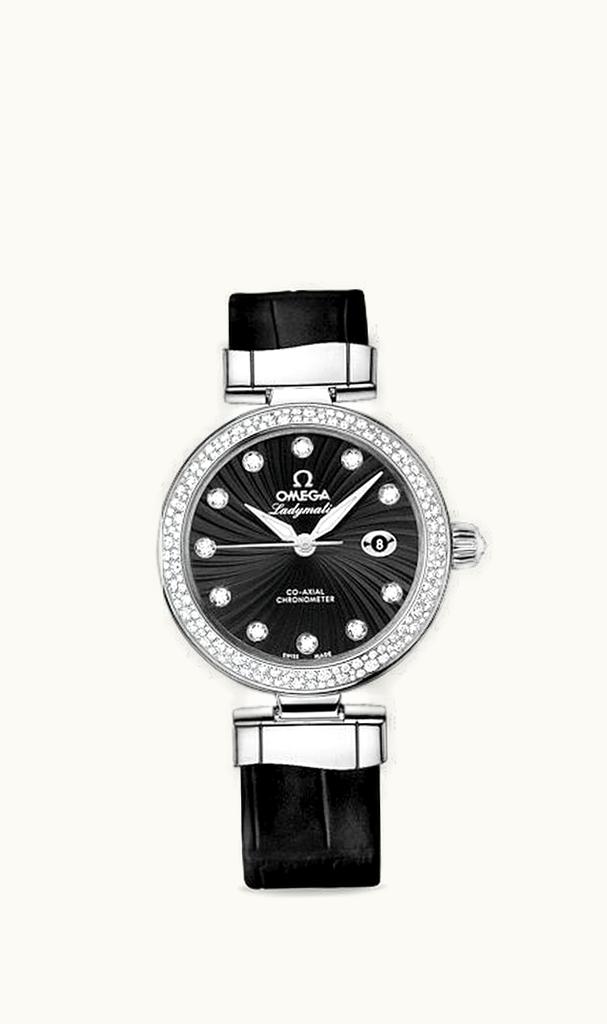 Omega LadyMatic Co-Axial 34 Stainless Steel / Diamond / Black