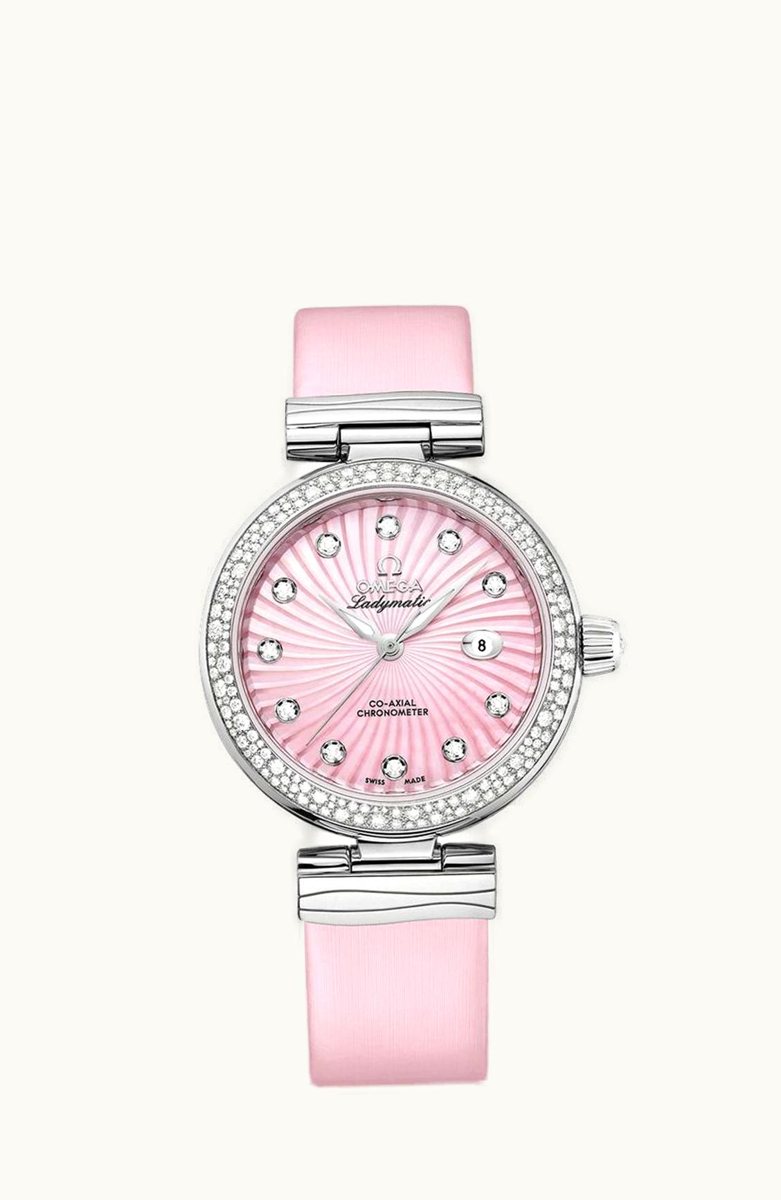 Omega LadyMatic Co-Axial 34 Stainless Steel / Diamond / Pink MOP