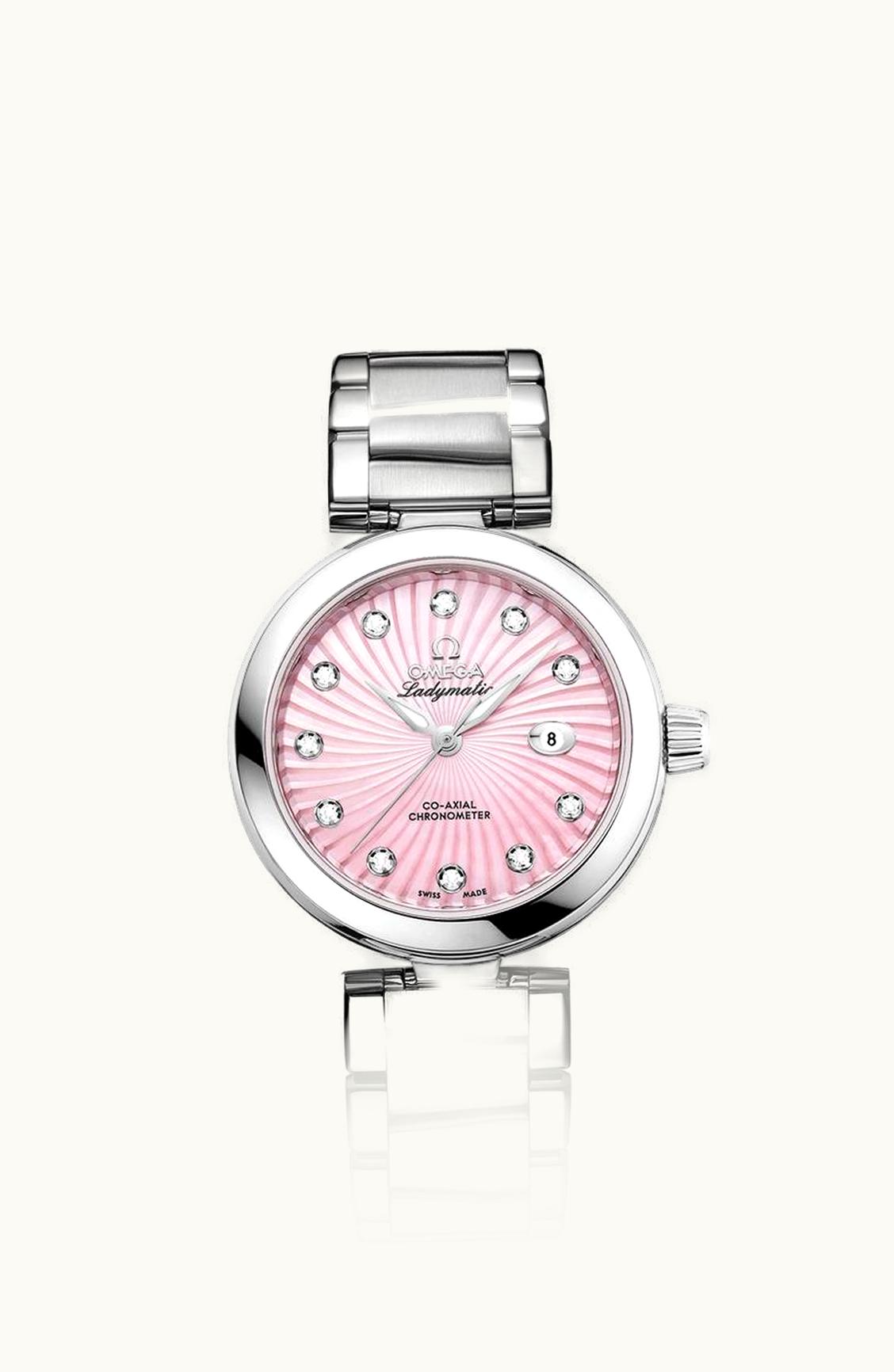 Omega LadyMatic Co-Axial 34 Stainless Steel / Pink MOP / Bracelet