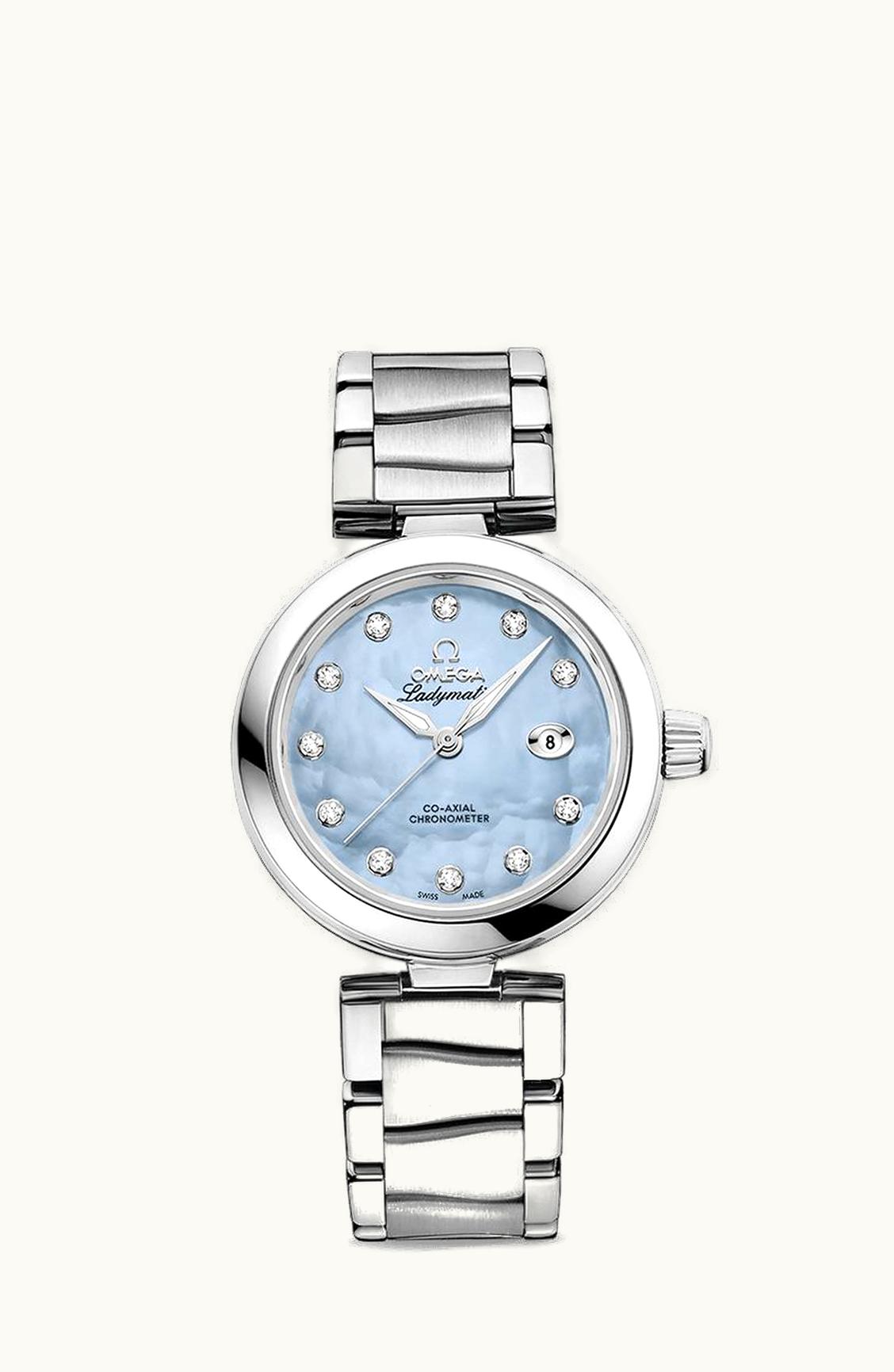Omega LadyMatic Co-Axial 34 Stainless Steel / Blue MOP / Bracelet