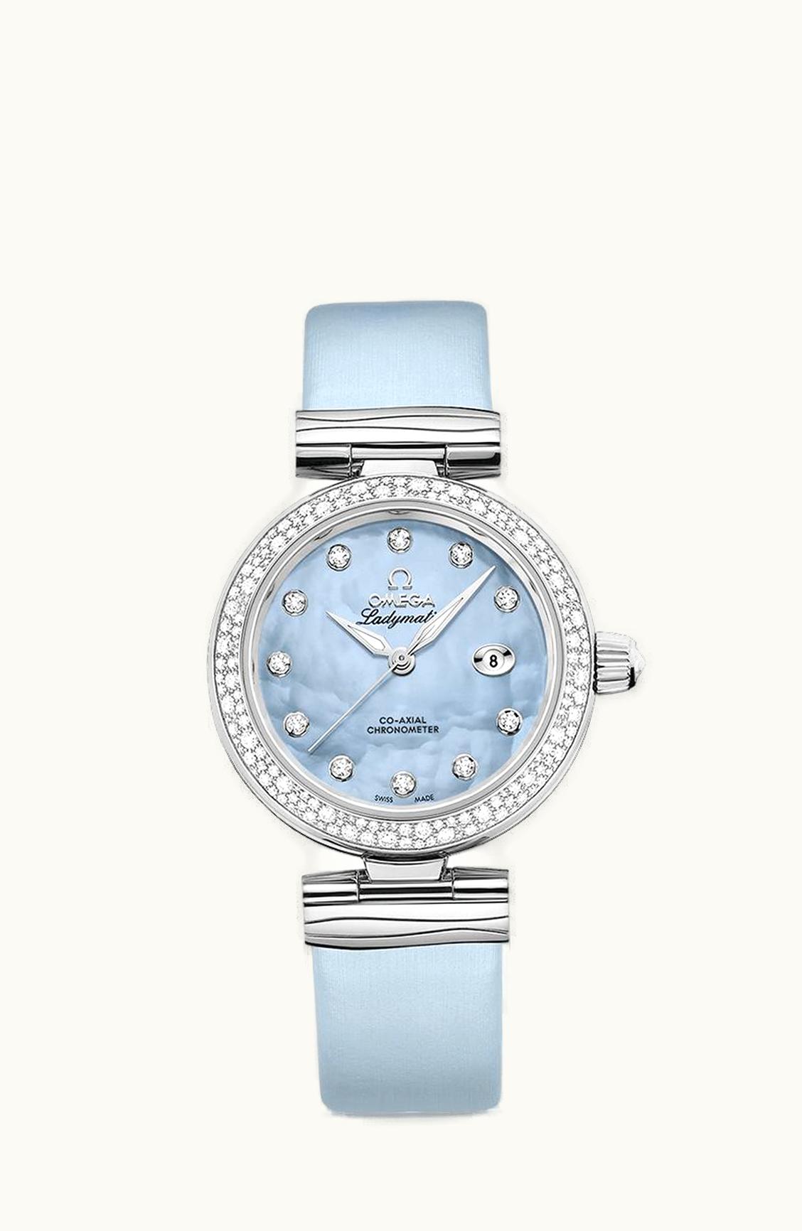 Omega LadyMatic Co-Axial 34 Stainless Steel / Diamond / Blue MOP