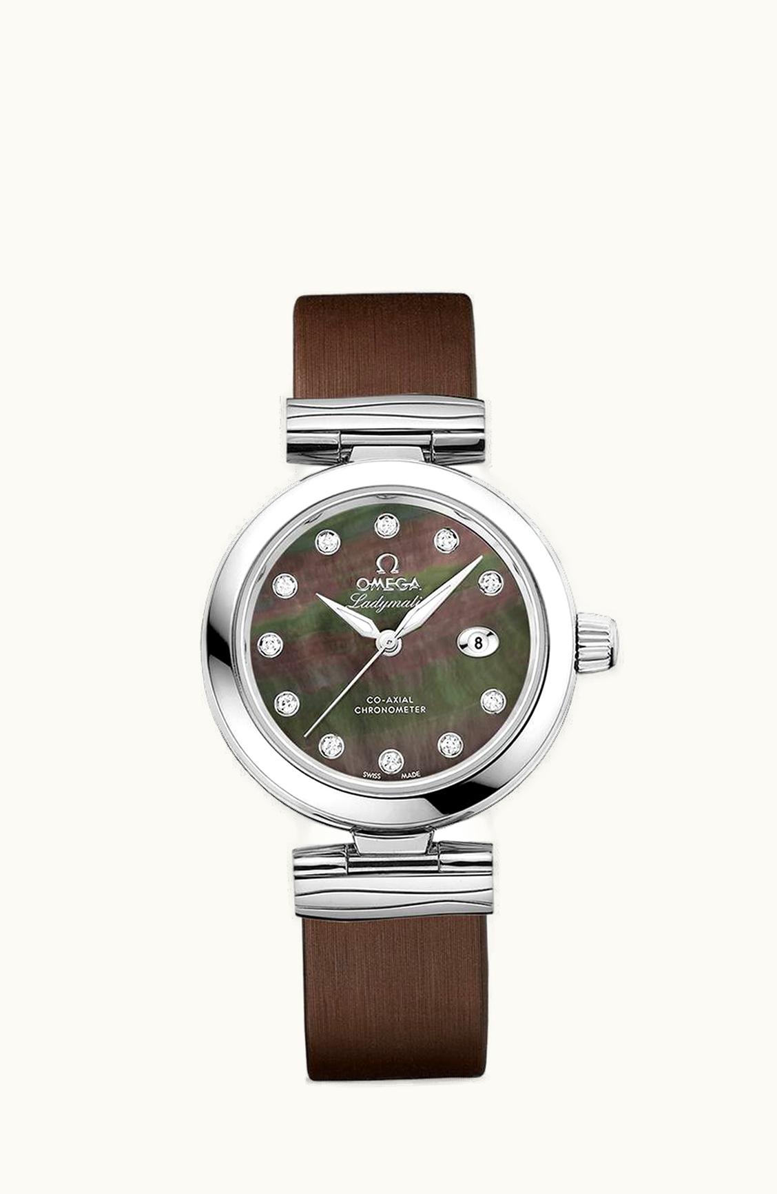 Omega LadyMatic Co-Axial 34 Stainless Steel / Brown MOP