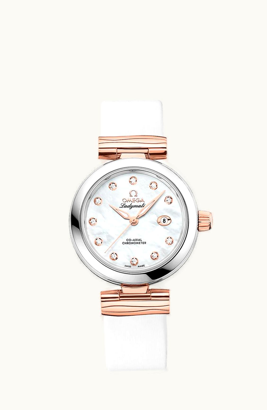 Omega LadyMatic Co-Axial 34 Stainless Steel / Sedna Gold / MOP