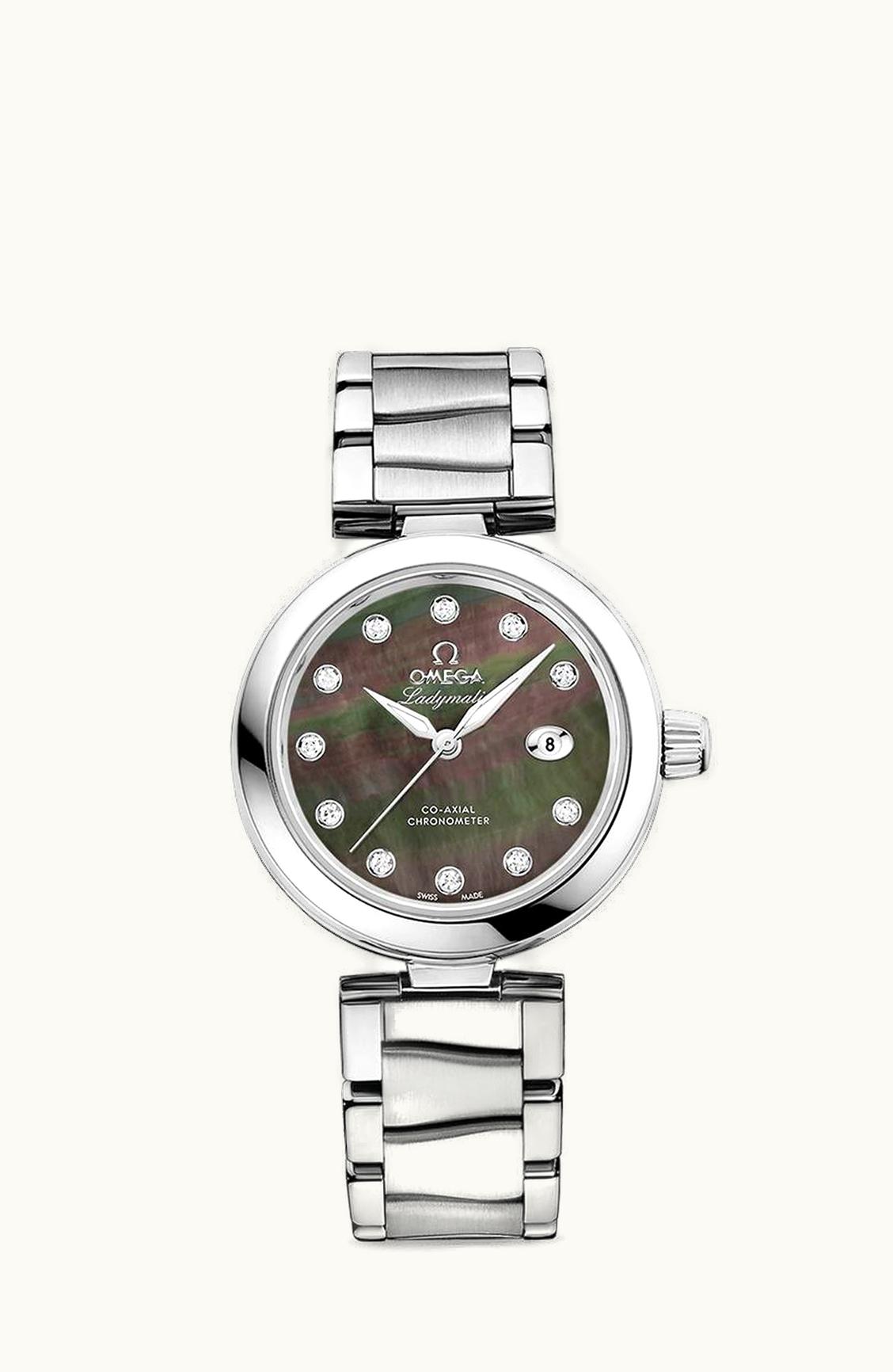 Omega LadyMatic Co-Axial 34 Stainless Steel / Brown MOP / Bracelet