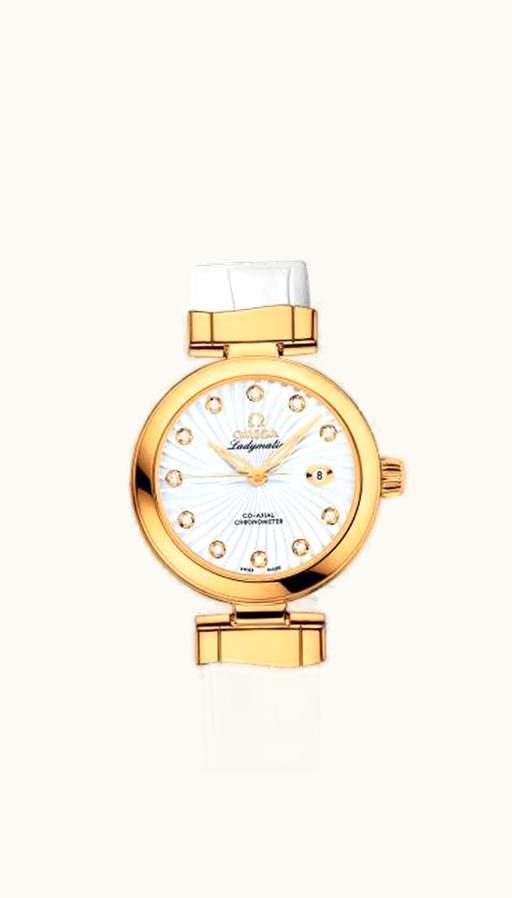 Omega LadyMatic Co-Axial 34 Yellow Gold / MOP