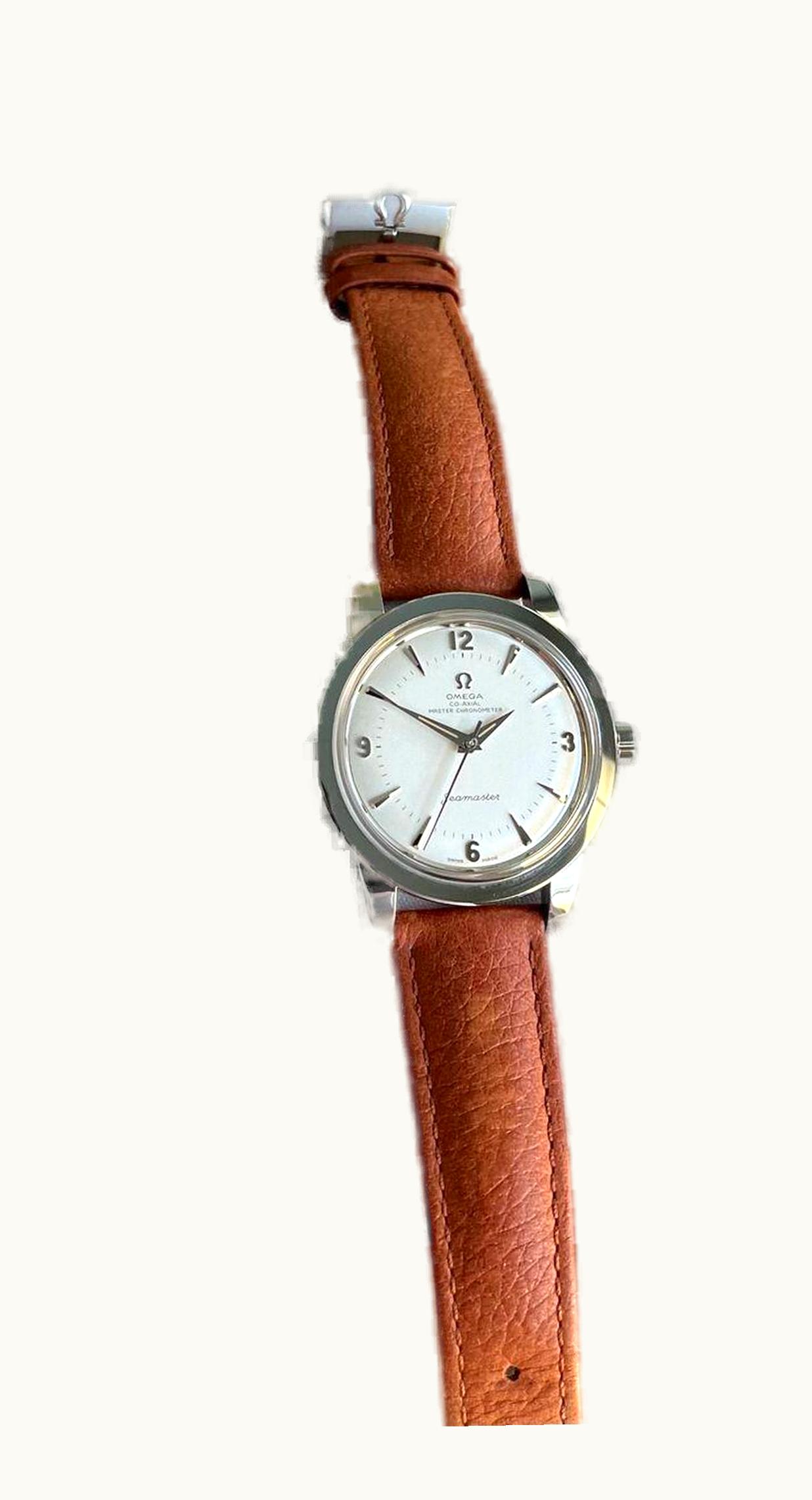 Omega Seamaster 1948 Central Seconds Stainless Steel / Silver / Leather