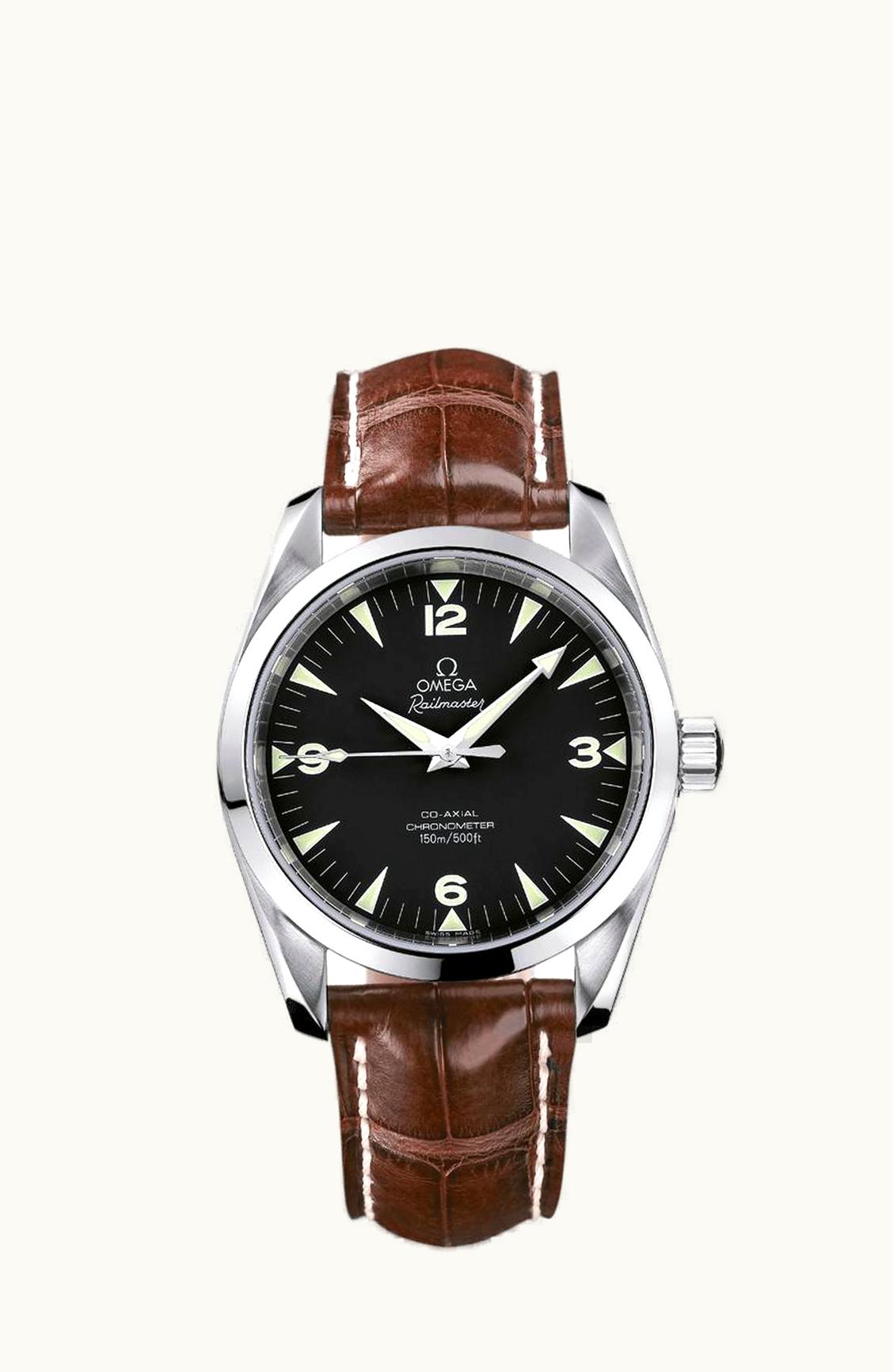 Omega Seamaster Aqua Terra 150M Co-Axial 36.2 Railmaster / Brown Alligator