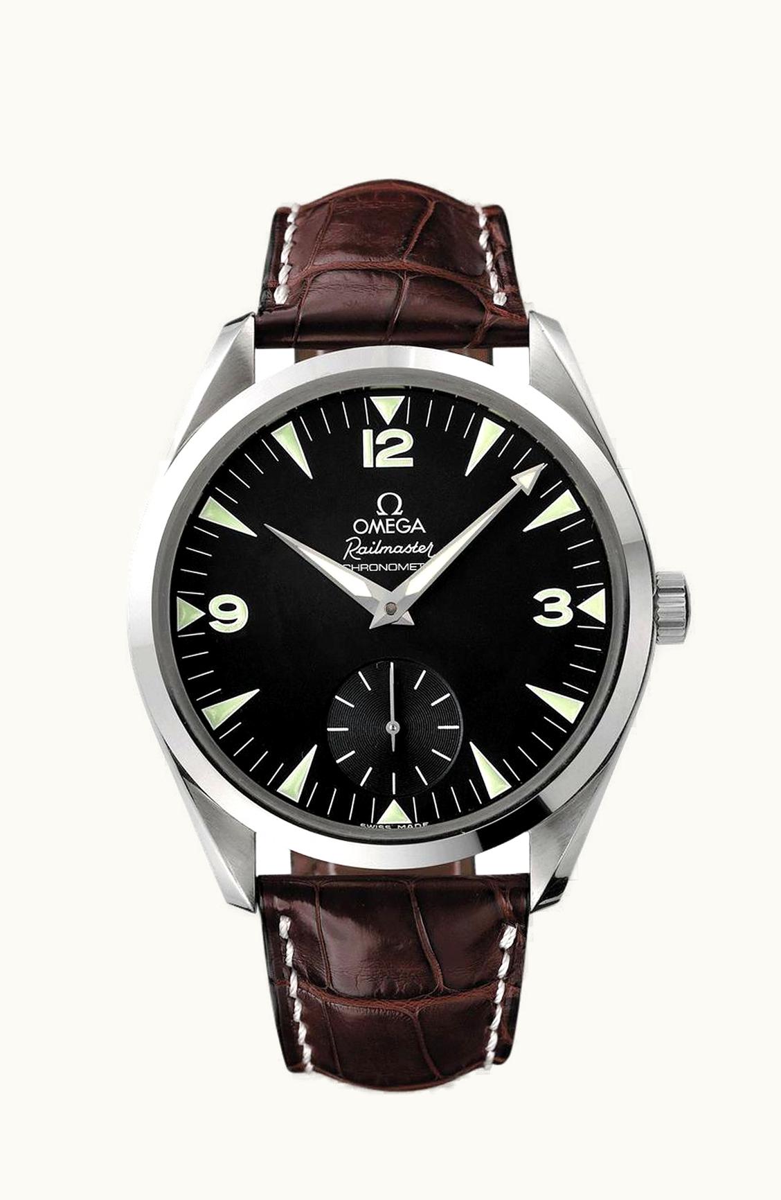 Omega Seamaster Aqua Terra 150M Hand Wound 49.2 Railmaster Stainless Steel / Brown Alligator