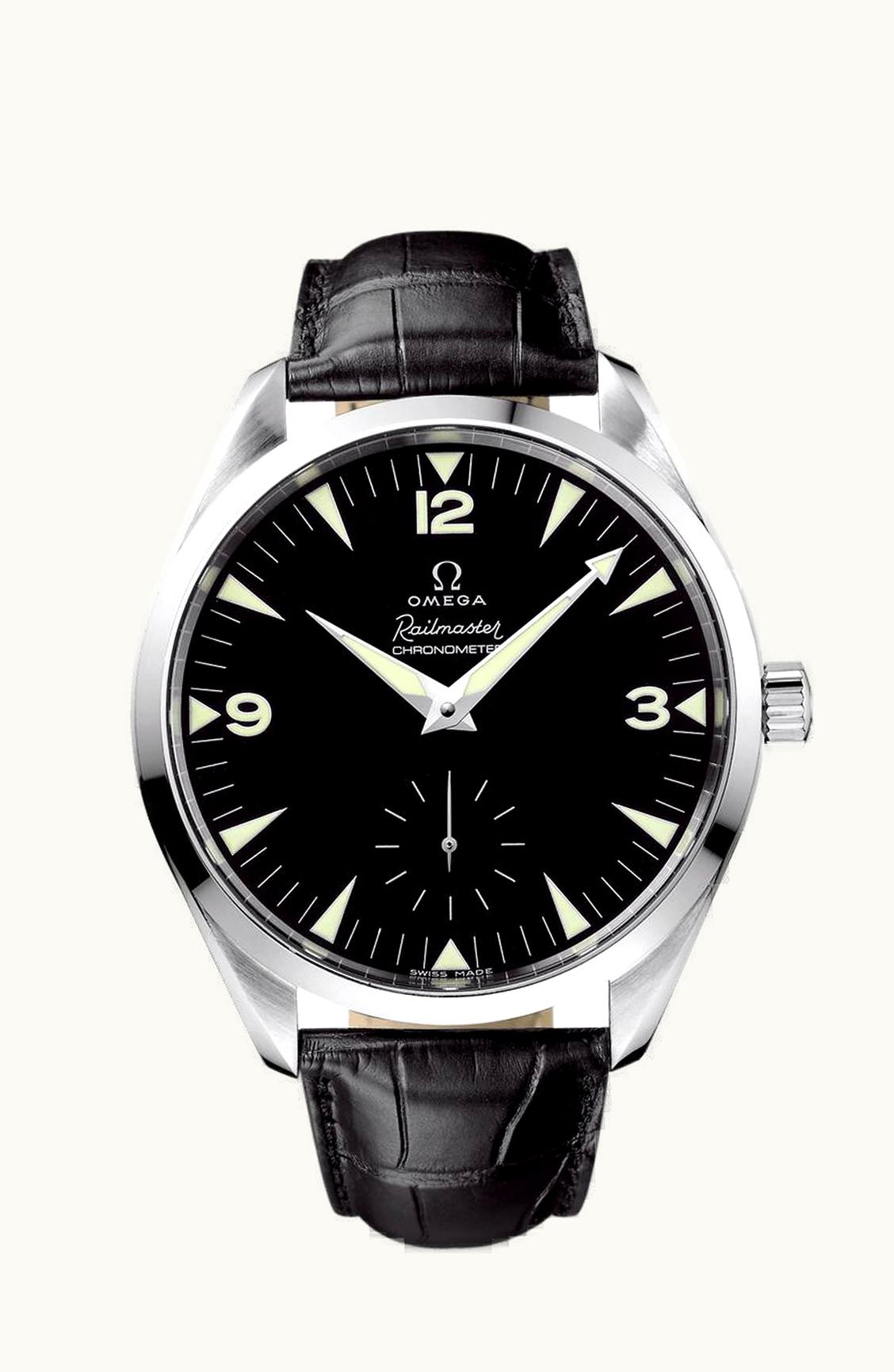 Omega Seamaster Aqua Terra 150M Hand Wound 49.2 Railmaster White Gold / Brown Alligator