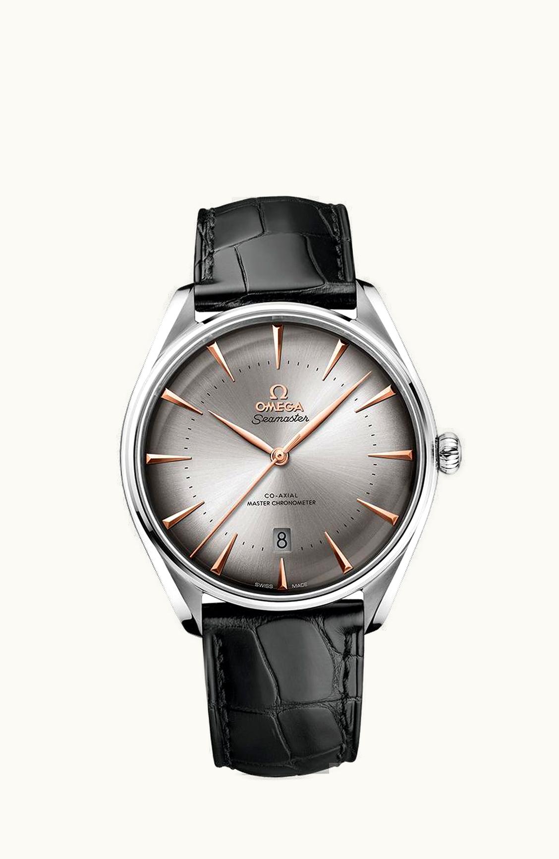 Omega Seamaster Master Co-Axial 39.5 Swiss Edition Stainless Steel / Silver / Alligator