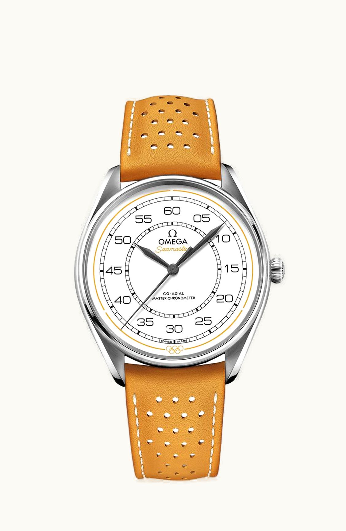 Omega Seamaster Master Co-Axial 39.5 Olympic Timekeeper Stainless Steel / White / Yellow