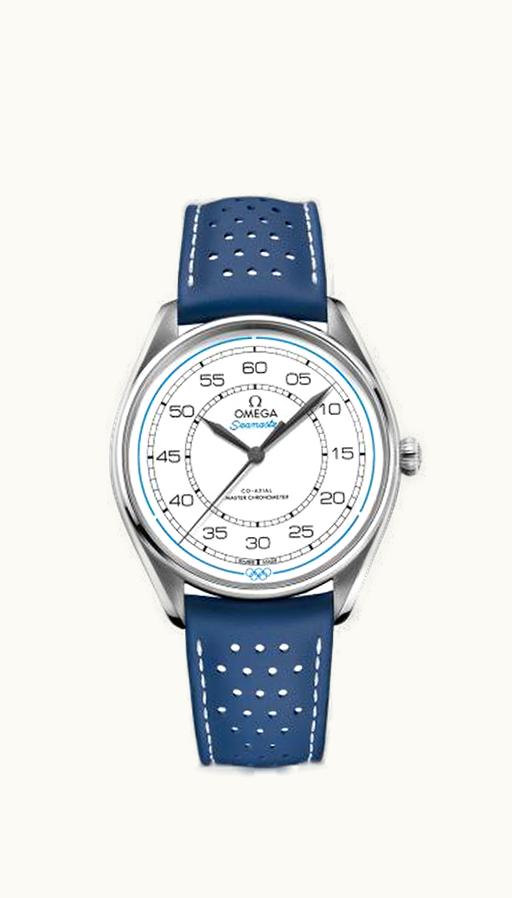 Omega Seamaster Master Co-Axial 39.5 Olympic Timekeeper Stainless Steel / White / Blue