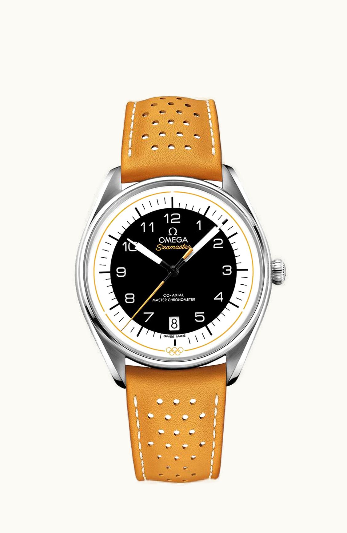 Omega Seamaster Master Co-Axial 39.5 Olympic Timekeeper Stainless Steel / Black / Yellow