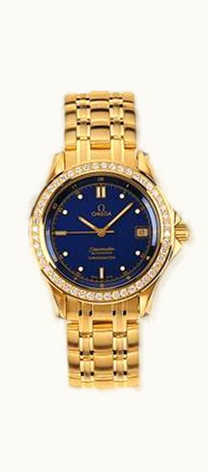 Omega Seamaster 120M Automatic 36.25 Yellow Gold / Diamond / Blue