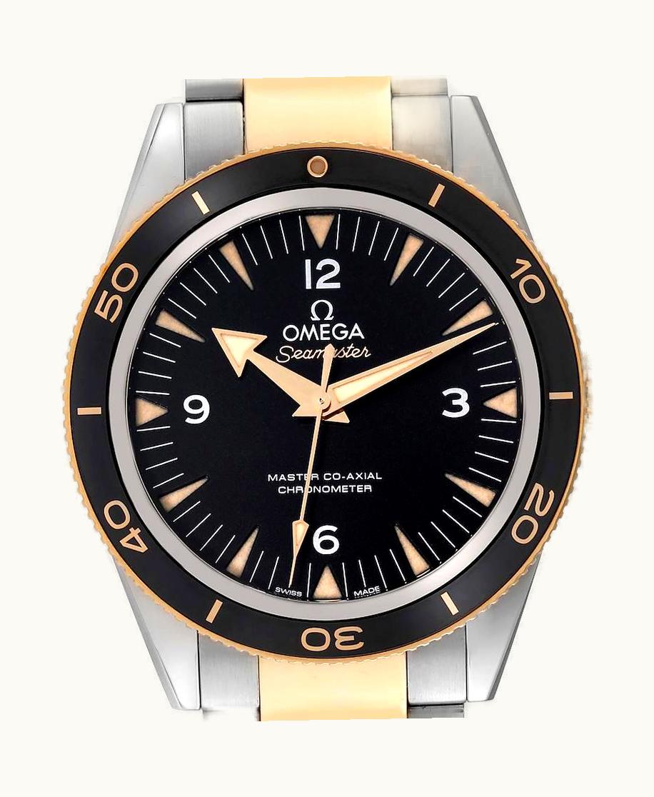 Omega Seamaster 300 Master Co-Axial Stainless Steel / Yellow Gold / Black / Bracelet