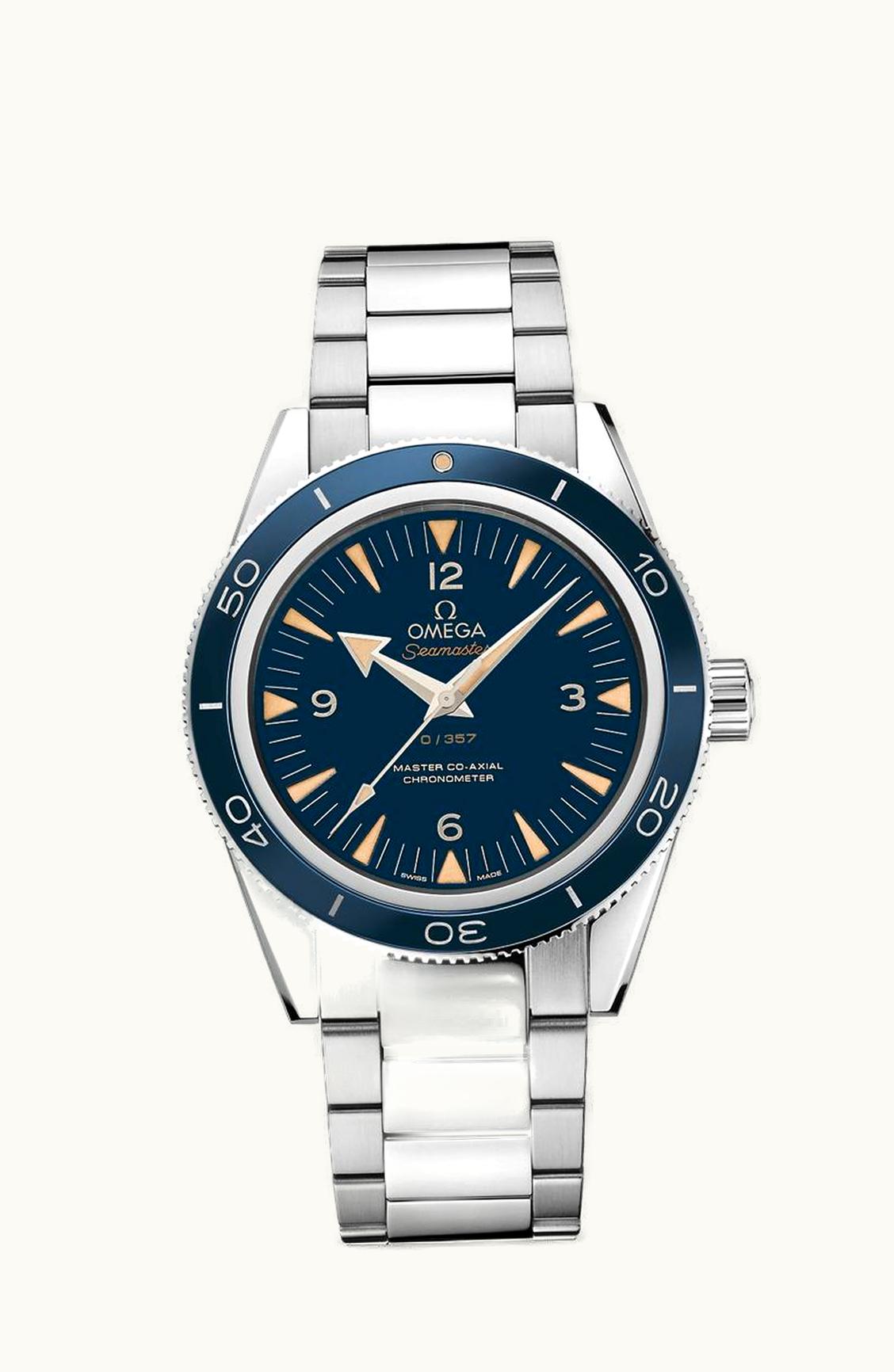 Omega Seamaster 300 Master Co-Axial Platinum / Blue / Bracelet