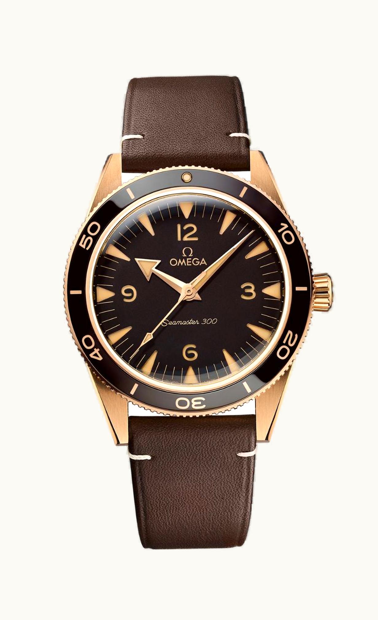 Omega Seamaster 300 Master Chronometer Bronze Gold / Brown / Strap