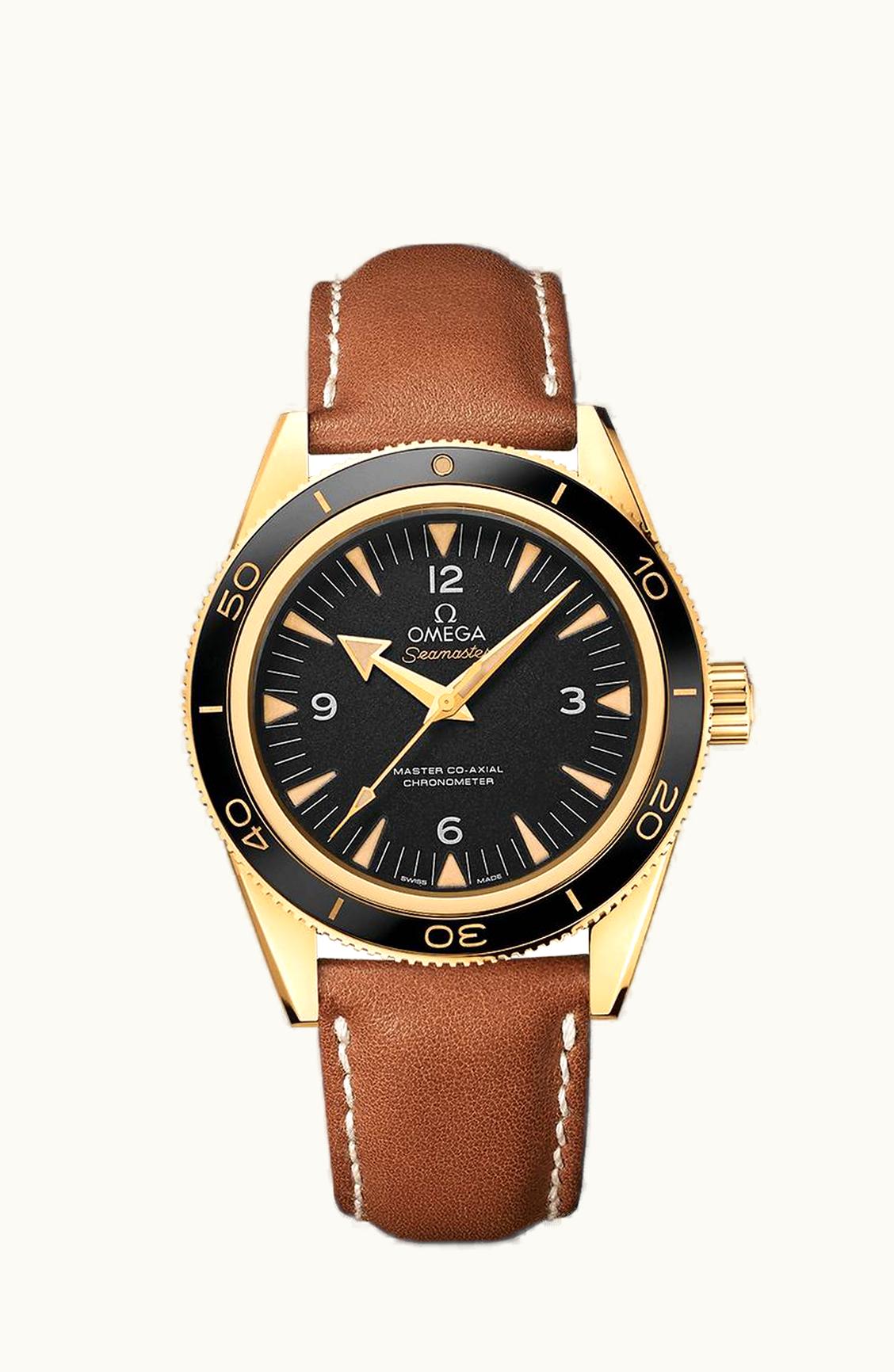 Omega Seamaster 300 Master Co-Axial Yellow Gold / Black / Strap