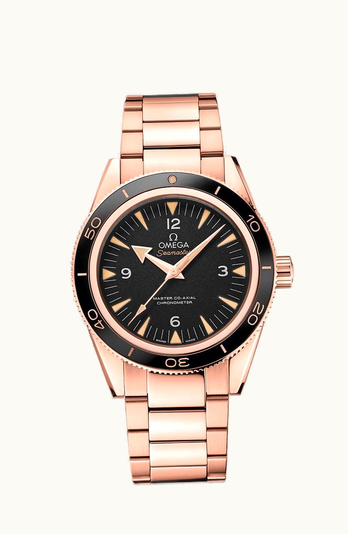 Omega Seamaster 300 Master Co-Axial Sedna Gold / Black / Bracelet