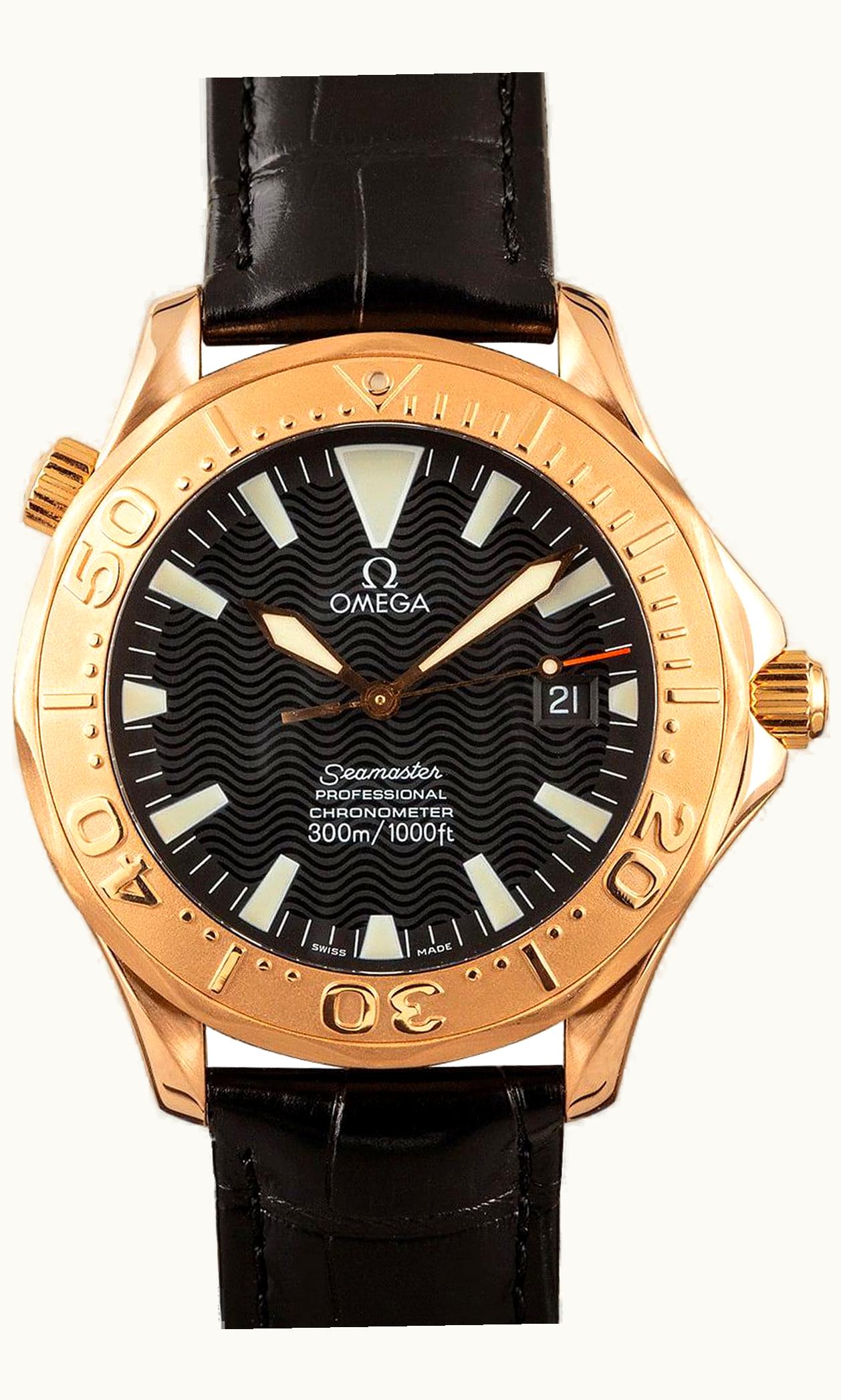 Omega Seamaster Diver 300M Automatic 41 Red Gold / Black / Rubber